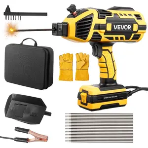 fathersdaygift VEVOR Portable Handheld Welding Machine, 20-140A Portable ARC Welder with 5-Level Current Adjustment IGBT Inverter, 110V Handheld Stick Welder with Hot Start Function Fit for 1/16-1/8 Welding Rods