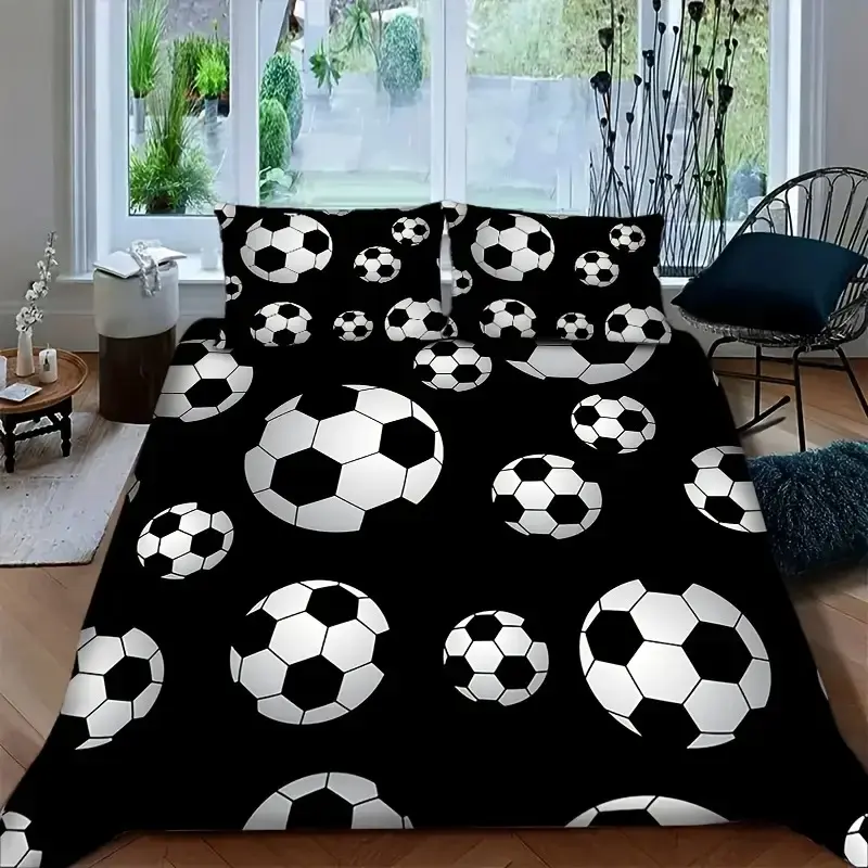 Comfortable Football Sports Background Set, 3 Piece Set, Bedroom Decoration, Bedroom Dorm Decor, Perfect for Sport Enthusiasts and Home Decor