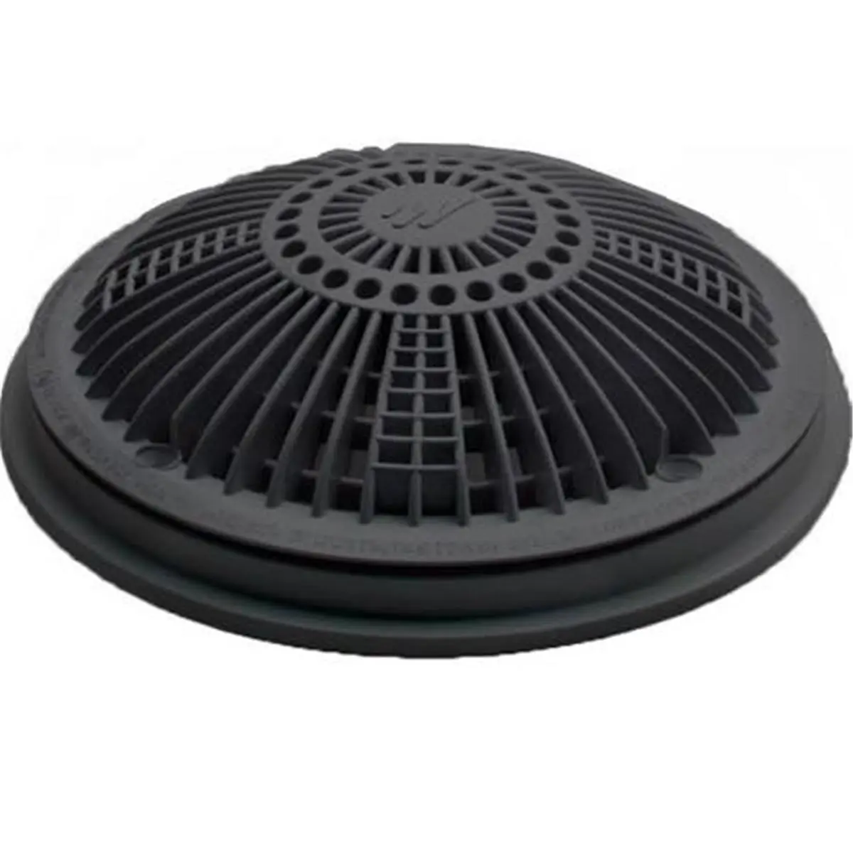 Waterway Plastics 8 Inch Round Tru Flo Drain Cover with Frame, Plastic Pool Drain Protector for Spa and Swimming Pool Maintenance, Pool Drains