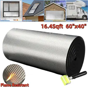 394mil Car Thermal Sound Deadener Insulation, 60"x40" 16.4 Sqft High Performance Noise Reduction Heat Shield, Anti-Heat Vibration Dampening Mat for Car Truck SUV Van Hood Firewall Trunk Door, with Roller Installation Kit