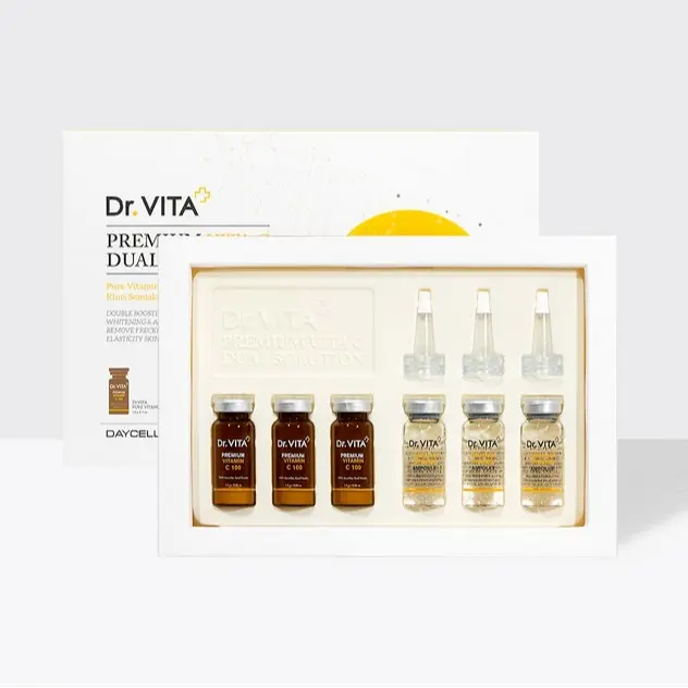 [Dr. VITA] Premium Vita C Dual Solution (x3 Set) | Fresh-Mix Vitamin C Ampoule Set for Brightening & Smooth Skin
