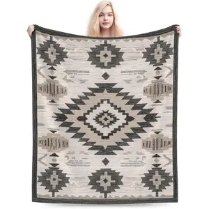 Western Blanket, Soft Plush Flannel Throw Blanket - Cozy Warm Blankets Western Bedding Stuff Gifts for Women Girls Kids Adults