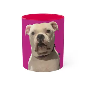 Colorful Mugs, 11oz with Bubbles the Bulldog