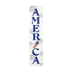 Northlight Patriotic "America" Fireworks PorchBoard Sign 36"