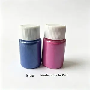 Blue and Mica Powder Set, Metal Resin Candle Dye, Soap Clay Nail Art, DIY Safe, 10g Per Bottle, 2 Pieces/set