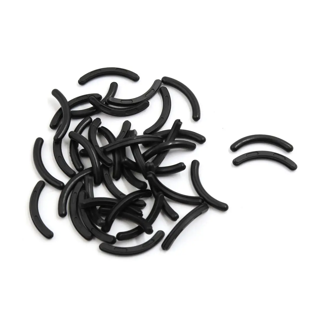 Unique Bargains 40pcs Black Soft Rubber Ladies Cosmetic Makeup Eyelash Curler Refill Replace Pads