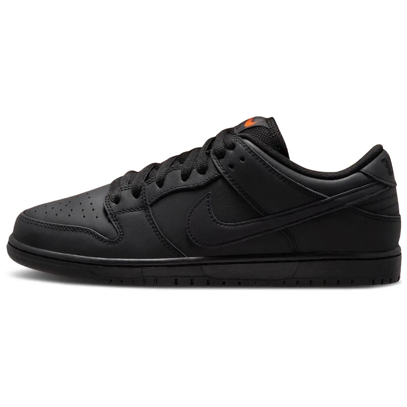 Nike Dunk SB Leather FJ1674-001 Men's Low-Top Sneakers Black Comfortable Casual Shock Absorption Technology for Everyday Use