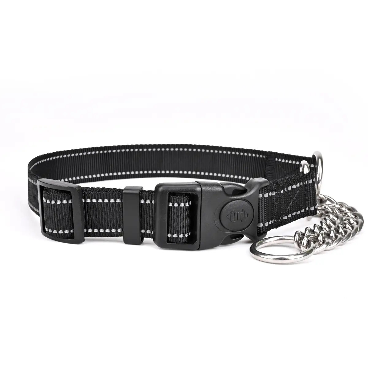 Martingale Dog Training Collar with Safety Lock, Reflective Stitching, Anti-Escape, Flashing & Quick-Release Bark Collar Features, Anti-Escape Bark Collars, Flashing Bark Collars