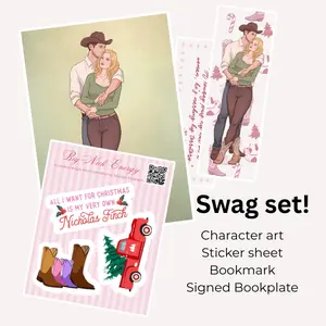 Big Nick Energy Swag Pack - bookish swag pack, signed book plate, book mark, book themed sticker sheet