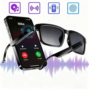 Bluetooth Smart Glasses – Multifunctional Audio Sunglasses with Open-Ear Speakers, Voice Assistant, Smart Touch Control, UV Protection, Hands-Free Calling, Wearable Tech Gift for Men Women