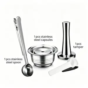 230ml Reusable Vertuo Coffee Capsule Steel Stainless Metal for Nes Ver-tuoline Machine Cream Coffee Filter