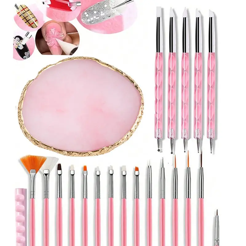 22/21/15-Piece Gel Nail Brush Set, Polish Application, Line-Drawing, Flat & Gradient Brushes, Nail Art Manicure Tools for DIY Salon Care, Diy Manicures, Nail Art Accessories, Nail Design Tools
