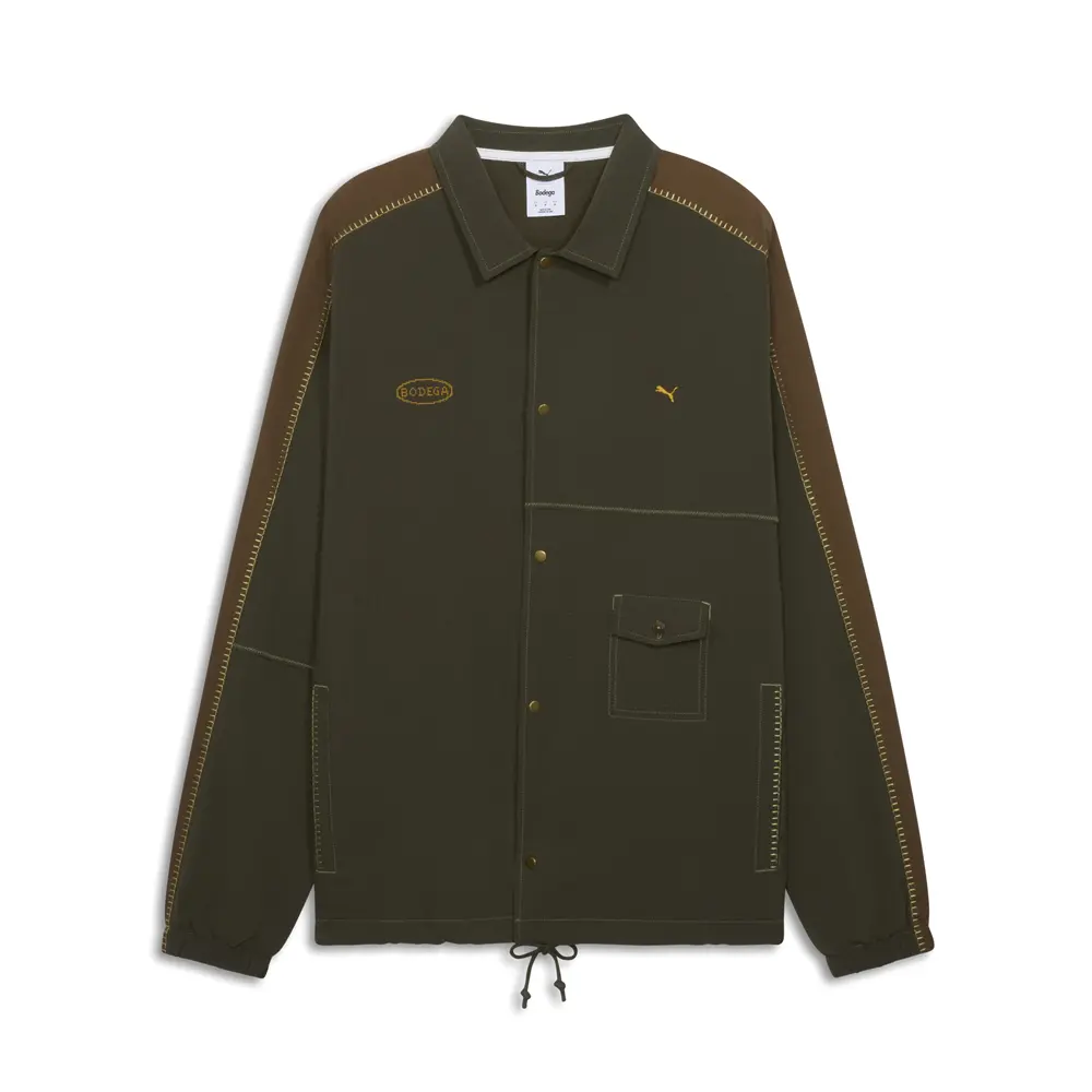 PUMA Mens X Bodega T7 Coaches Jacket Athletic Outerwear Casual - Green