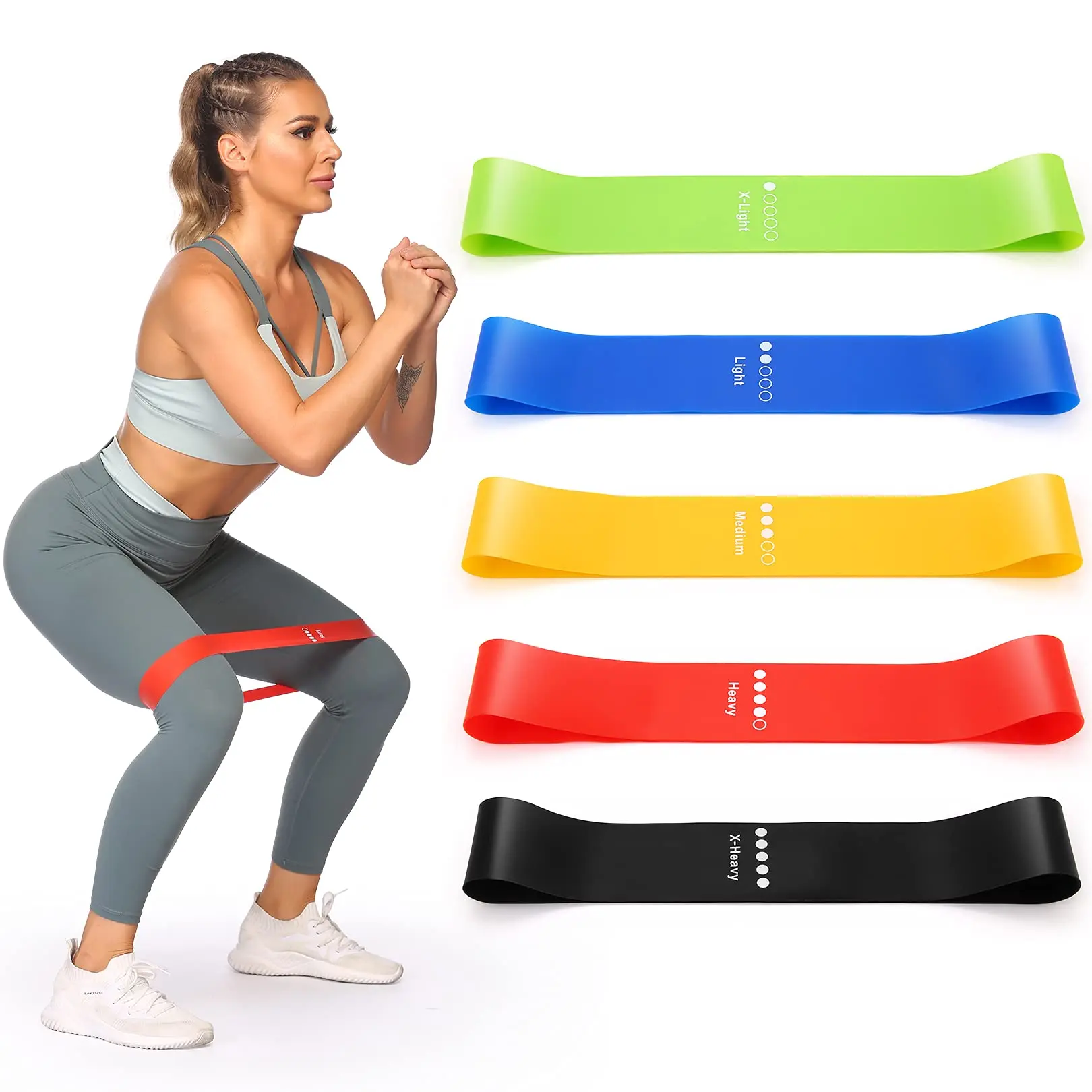 Five suits Resistance Bands, Exercise Bands Set with Instruction Guide & Carry Bag, Strength Workout Bands for Home summervibes Five suits Resistance Bands, Exercise Bands Set with Instruction Guide & Carry Bag, Strength Workout Bands for Home summervibes