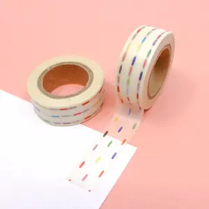 Rainbow Color Dashed Washi Rainbow Color Dashed Washi