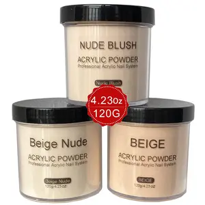 4 Ounces of Nude Blush Acrylic Powder, Beige Nude Acrylic Powder
