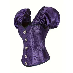 Punk Style Corset Gothic Lantern Sleeve Fashion Women's Court Shapewear PUNK CORSET