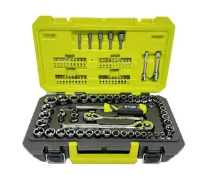 RYOBI 97 PC. 1/4" & 3/8" Drive Mechanics Tool Set - 6 Point