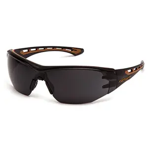212 MAIN ANSI Certified Protective Safety Glasses – Work Safety Equipment with Gray Anti-Fog Lens, Scratch Resistance, UV Protection, Black & Tan Frame, Adjustable Nosepiece for Hunting & Work Use