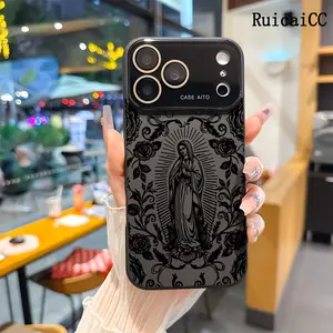 Virgin Mary TPU Phone Case for iPhone 17 Pro Max, 16, 15 Plus, 14, 13, 12 Series - Full Camera Lens Protection, Shockproof, Drop-Resistant, Durable, Suitable for Adults
