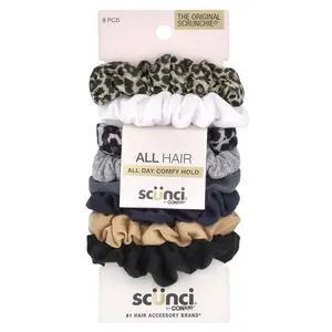 Scunci Scrunchie® , Assorted, 8 Pieces Scunci Scrunchie® , Assorted, 8 Pieces