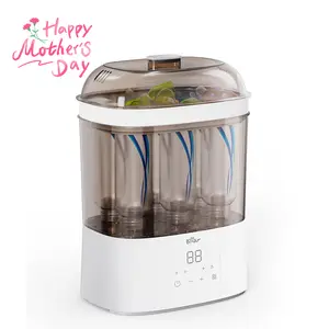 #SummerVibes Bear Bottle Sterilizer and Dryer, mothersdaygift 2 Layers Large Electric Steam Baby Bottle Sterilizer, Fast Bottle Sanitizer and Dryer for All Bottles & Accessories, Time-Saving Design