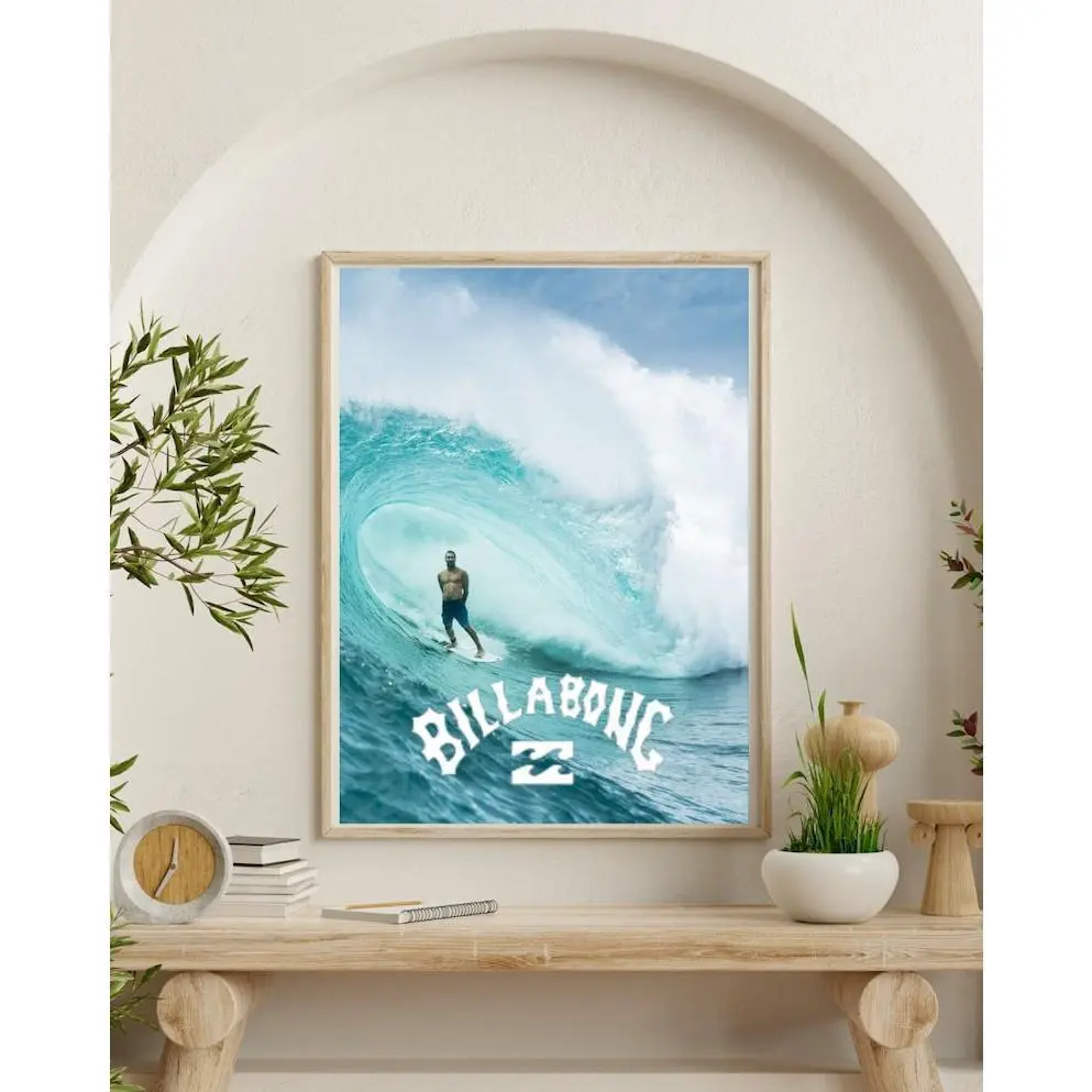 Billabong Surfer Wave Poster Ocean Adventure Surfing Wall Art Extreme Sports D?or