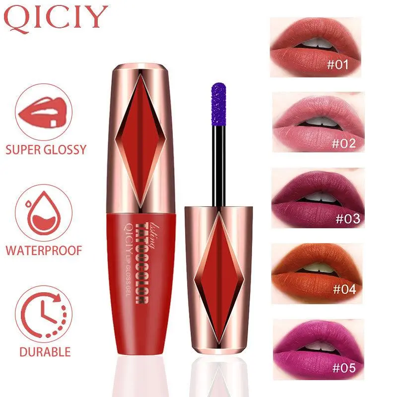 Lipstick: Durable Gloss, Waterproof, Natural Matte Peeling Lip Gloss, 5 Degrees Super Gloss, Durable Lipstick Makeup, Essential for Winter, Luscious Plumping Moisturizing Glossy