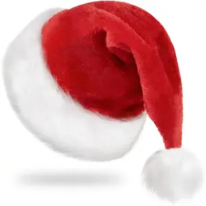 Red Santa Hat for Adults/Child, Christmas Hat, Xmas Holiday Hat, Santa Claus Hat for New Year Party