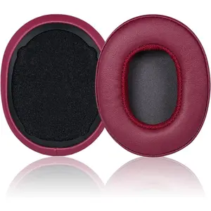 Replacement Ear Pads for Skullcandy Crusher Wireless/Evo/ANC Hesh 3/EVO/ANC, Headphones Ear Cushions, Headset Earpads, Ear Cups Cover-Burgundy Memory Noise Earbuds Khaki