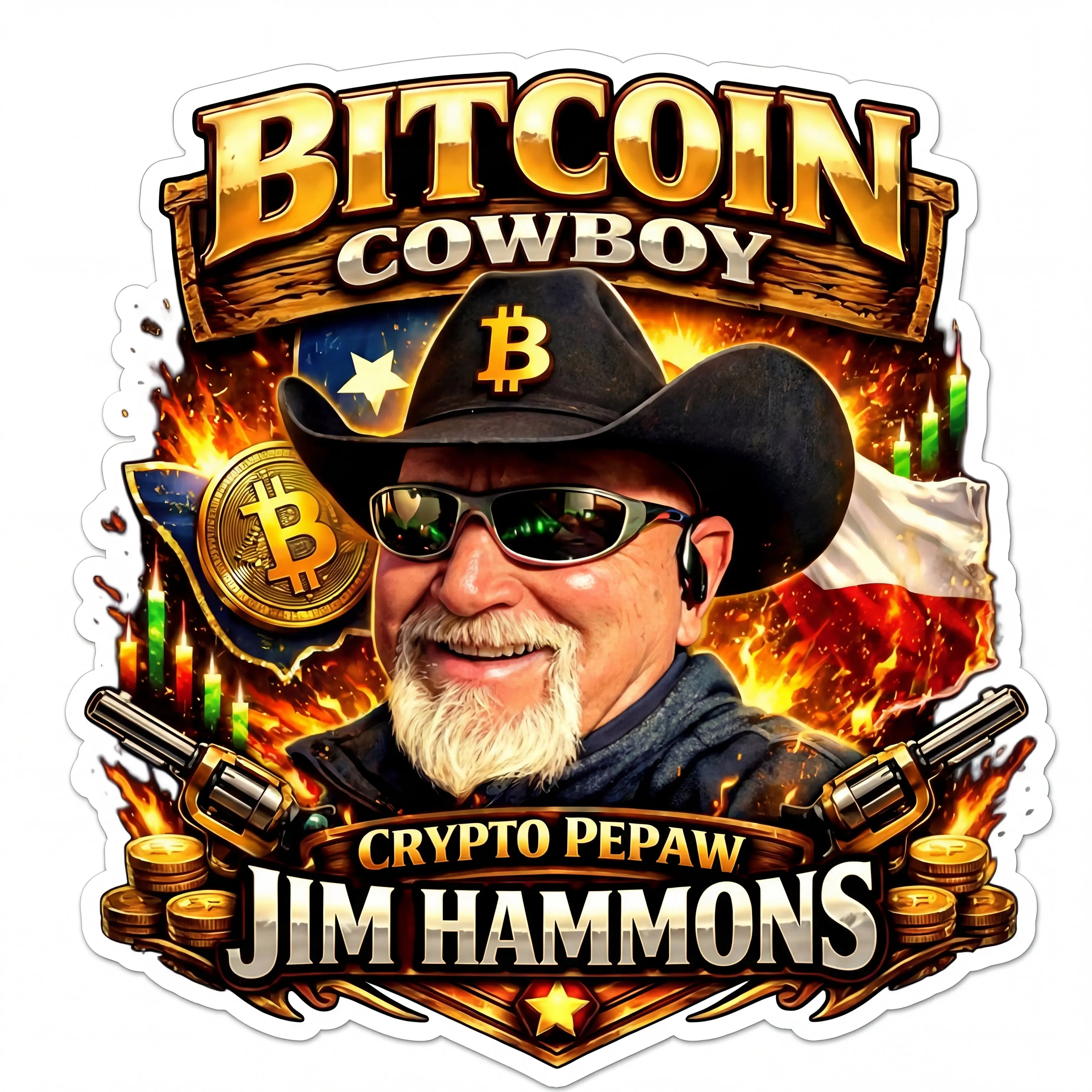 Jim Hammons PePaw Helmet Window or Helmet Decal