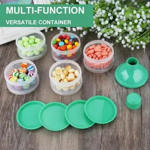 5-Layer Baby Formula Storage Container, Portable Detachable Box, Snack Organizer, Secure Sealed Compartments, Ideal for Rice Grains & More