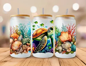 Turtle - UVDTF Wrap for cups/hard surfaces sticker