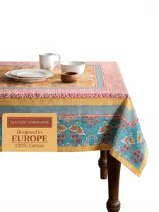 Maison d' Hermine Table Cloth 100% Cotton Tablecloth Reusable Decorative for Dining Kitchen Room Farmhouse Home Easter Decorations Formal