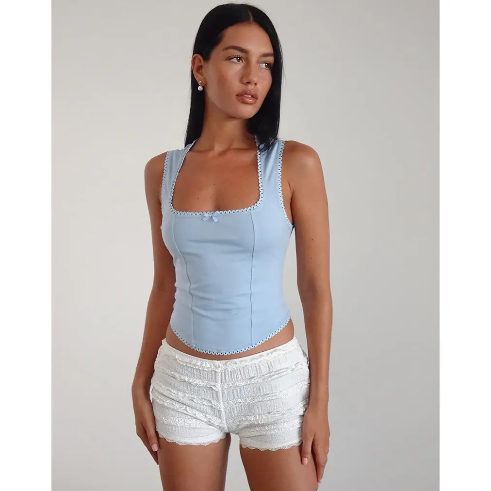 Jinisa Corset Top in Nantucket Blue