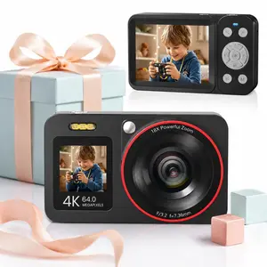 Deatti Compact Digital Camera for Kids & Beginners, cameras pictures Portable Point-and-Shoot Camera with 64GB Memory Card, Rechargeable Battery, digital cameras affordable Recording Screen