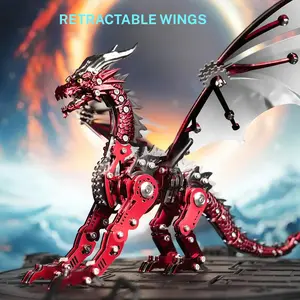 Metal Dragon 3D Assembly, Stainless Steel Metal Puzzle Toy/Building Blocks. Suitable for children and adults as a 3D assembly toy or collectible.“TikTokShopfalldealsforyou”