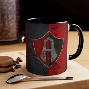 Liga MX - Atlas Soccer Accent Coffee Mug 11oz, Mexican Football Team Fan Gift, Soccer Lover cup, Sports Theme Mug, Soccer Club Souvenir