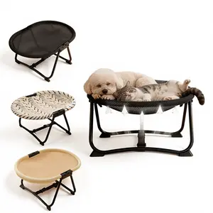 Foldable and portable pet cot for cats and dogs, Puppy, elevated pet bed for cats and dogs - breathable fabric, suitable for indoor and outdoor use by small and medium-sized pets, with a weight capacity of 30kg for cats and dogs