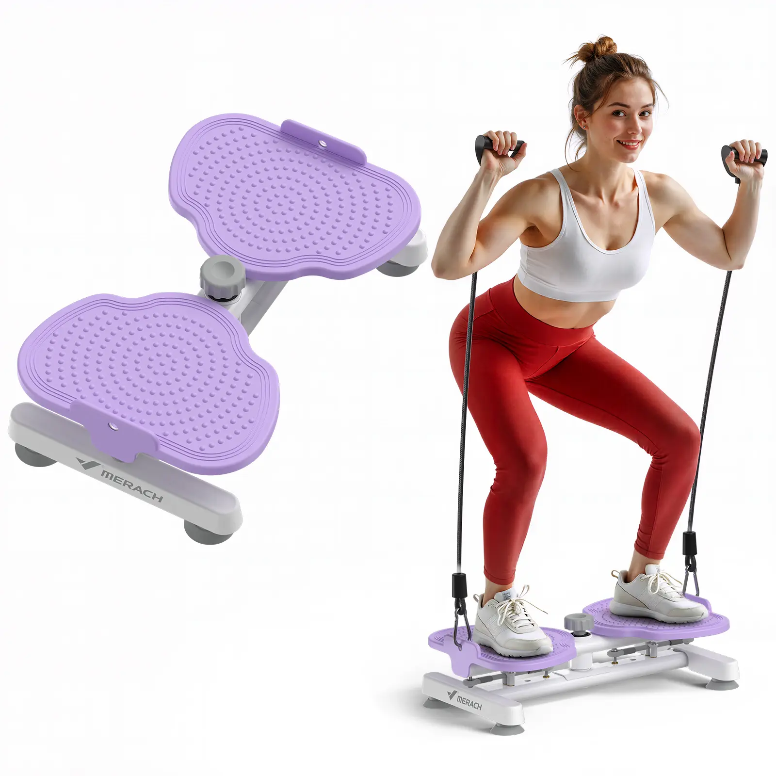 Waist Twister Machine Toned Abs Workout Double Non-Slip No Noise Abdominal Roller Exercise Equipment Perfect for Home and Summer Fitness