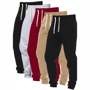 5-Pack Men'S Solid Color Sweatpants,Polyester Knit Fabric,Regular Fit,Drawstring Waist,Casual Athletic Joggers with Pockets,Slight Stretch,Gift(Sheet)