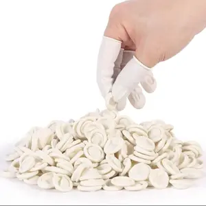 Latex Finger Covers, One-Use Medium Size Finger Gloves, Tip and Finger Protection, Latex Thumb Protector for Fingertips