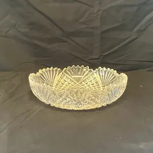 Antique ABP Near Cut Pressed Glass Crystal Celery Serving Bowl