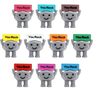 10pcs You Rock Mini Figures, Stocking Stuffers, Inspirational Party Favors, Employee Appreciation Gifts, Bulk Gifts for Coworkers
