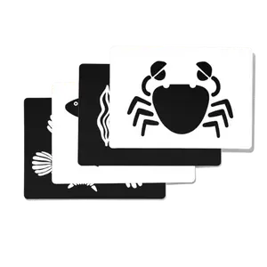 Complex Black and White Ocean Cards