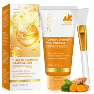 Turmeric Collagen Sleeping Mask, Moisturizing Facial Mask, Hydrating Facial Mask, Face Mask for Skin Care, Skin Care Product for Women & Men, Moisture, Hydrating Overnight Mask