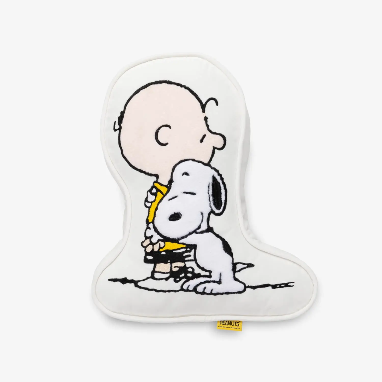 Berkshire Peanuts Plush Throw Pillow, Gift Idea, Snoopy Cute Character Shaped Cushion, Soft Cozy Decor for Bed Couch Chair(Charlie Brown + Snoopy Hugs Pillow All Colorways, 15.5’’ L)