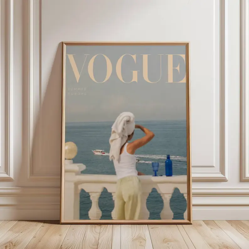 High-Resolution Vibrant Mediterranean Vogue Paper Print - Colorful Style Coastal Travel Photo Poster, European Home Decor Wall Art, Decor Inspo for Kid Room & Classroom, Wall Decor, Home Supplies