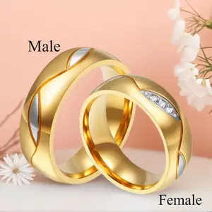 Stainless Steel Geometric Unisex Couple Rings - Fashion Engagement Rings, Romantic Daily Wear Accessories, Gift-Friendly Multi-Size for 2 Occasions (Anniversary/Valentine's Day)
