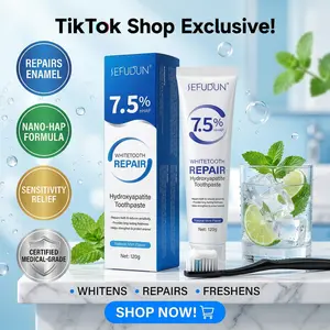 Hydroxyapatite Toothpaste 7.5% - Enamel Repair & Natural Whitening, Mint Flavor, Fluoride-Free, Gentle for Sensitive Teeth, 120g Oral Hygiene Essentials